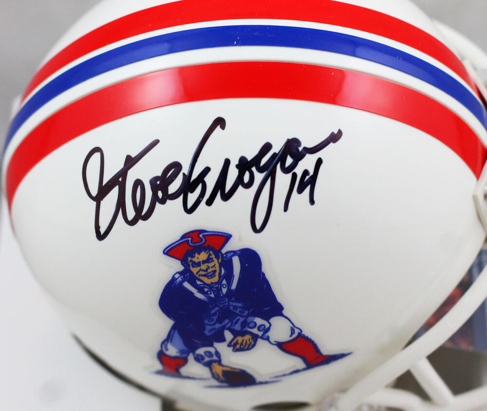 Steve Grogan Autographed/Signed Jersey JSA Sticker New England Patriots