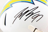 Joey Bosa Autographed LA Chargers F/S 2019 Speed Helmet - Beckett W Auth *Black