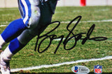 Barry Sanders Autographed Detroit Lions 8x10 FP Running Photo - Beckett Auth *Black