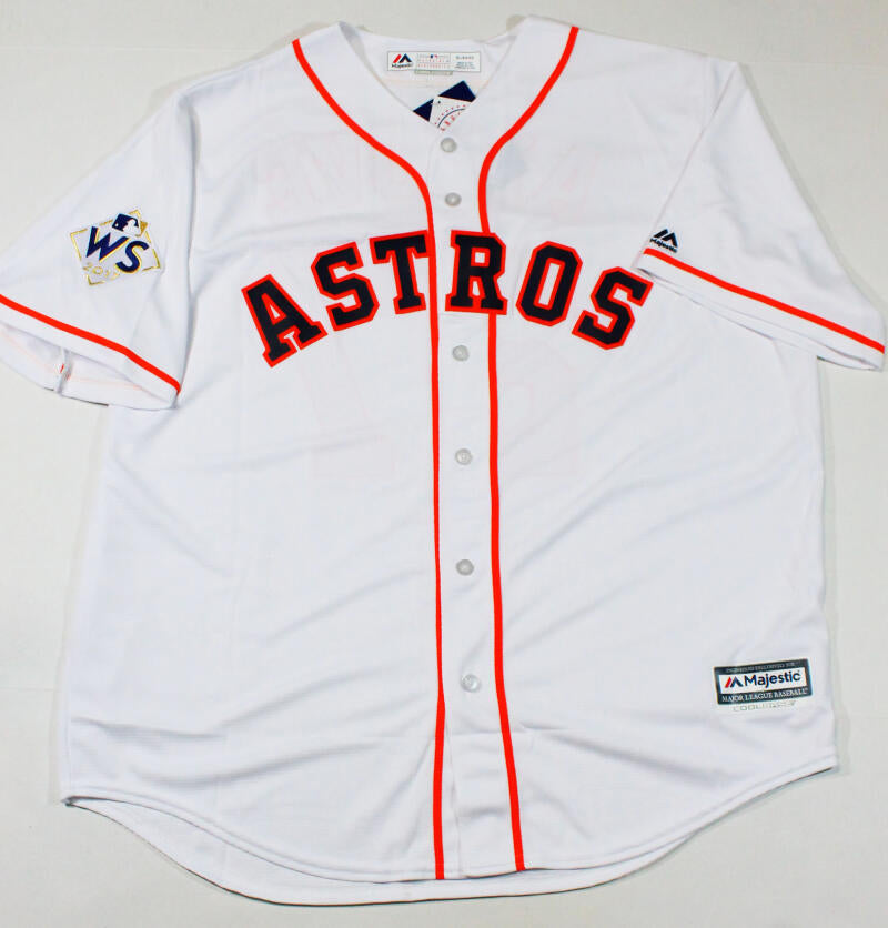 Jose Altuve Autographed Houston Astros Majestic Jersey w/ WS Patch- Be –  The Jersey Source