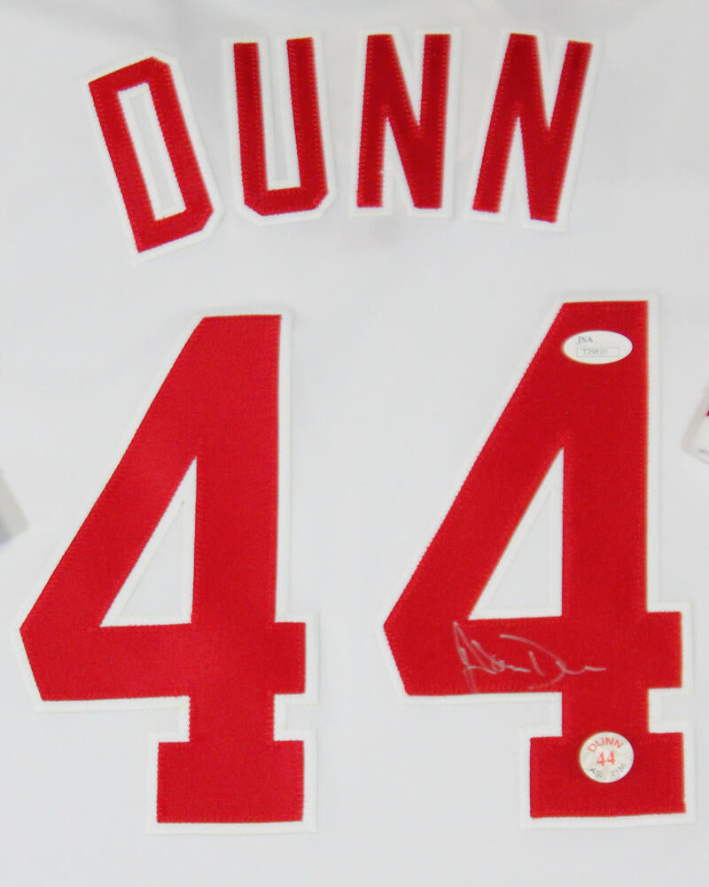 Adam Dunn Autographed Cincinnati Reds White Cooperstown Jersey- JSA Au –  The Jersey Source