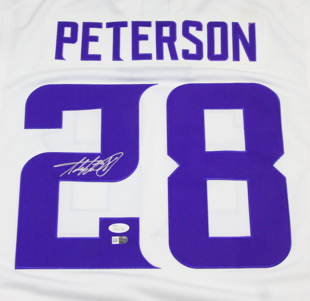 Adrian Peterson Signed Minnesota Vikings NFL Nike Authentic White Jers –  The Jersey Source