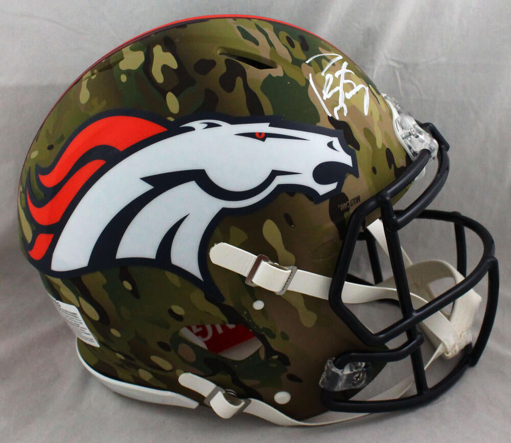 Peyton Manning Denver Broncos Autographed Riddell Camo