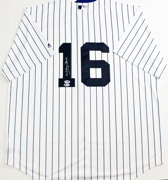 Whitey Ford Autographed NY Yankees White P/S Majestic Jersey- Beckett/PSA Auth *1