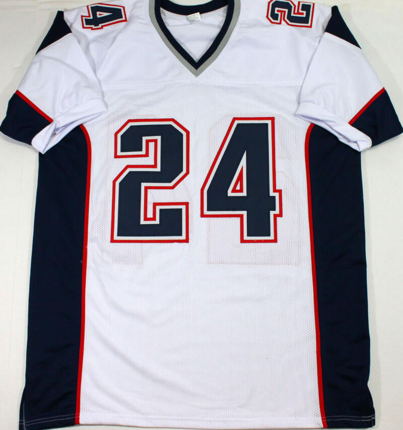 Ty Law Autographed White Pro Style Jersey - Beckett W Auth *4