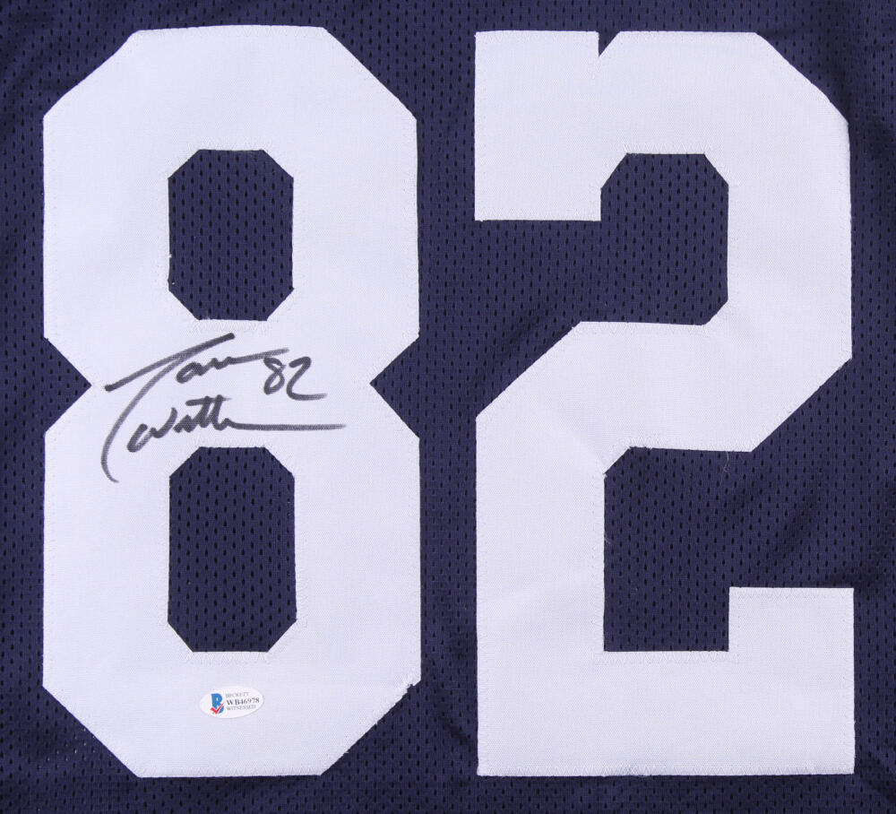 Jason Witten Autographed White Pro Style Jersey- Beckett Auth 8 at