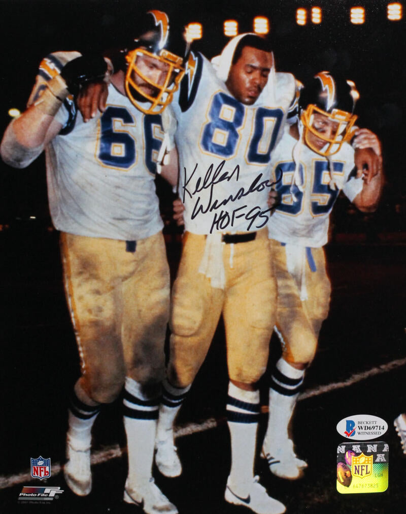 Kellen Winslow Autographed San Diego Chargers 8x10 PF Photo Helped