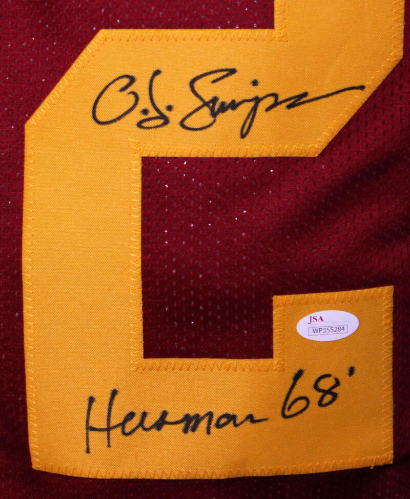 OJ/O.J. Simpson Autographed Signed Maroon Custom Stitched College Style  Football Jersey Heisman 68- JSA Witnessed