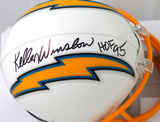 Kellen Winslow Autographed Los Angeles Chargers 2019 Mini Helmet w/ HOF- Beckett W Auth *Black
