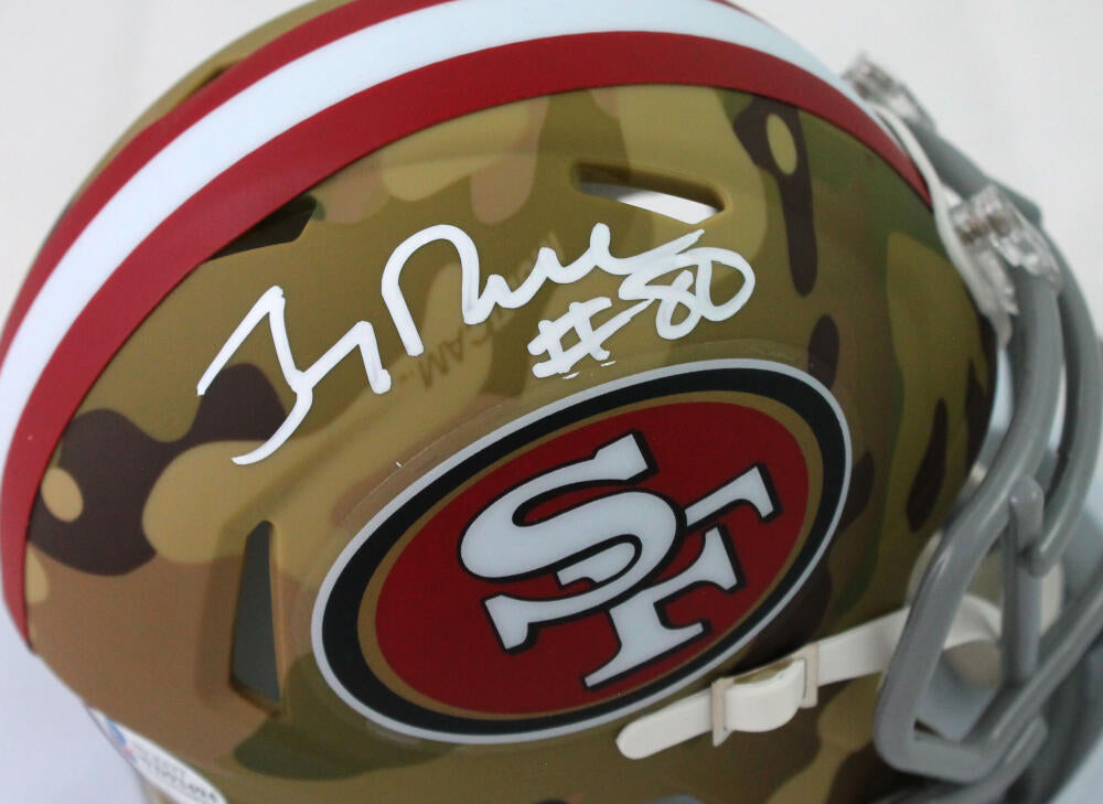 Jerry Rice San Francisco 49ers Autographed Throwback Mini-Helmet