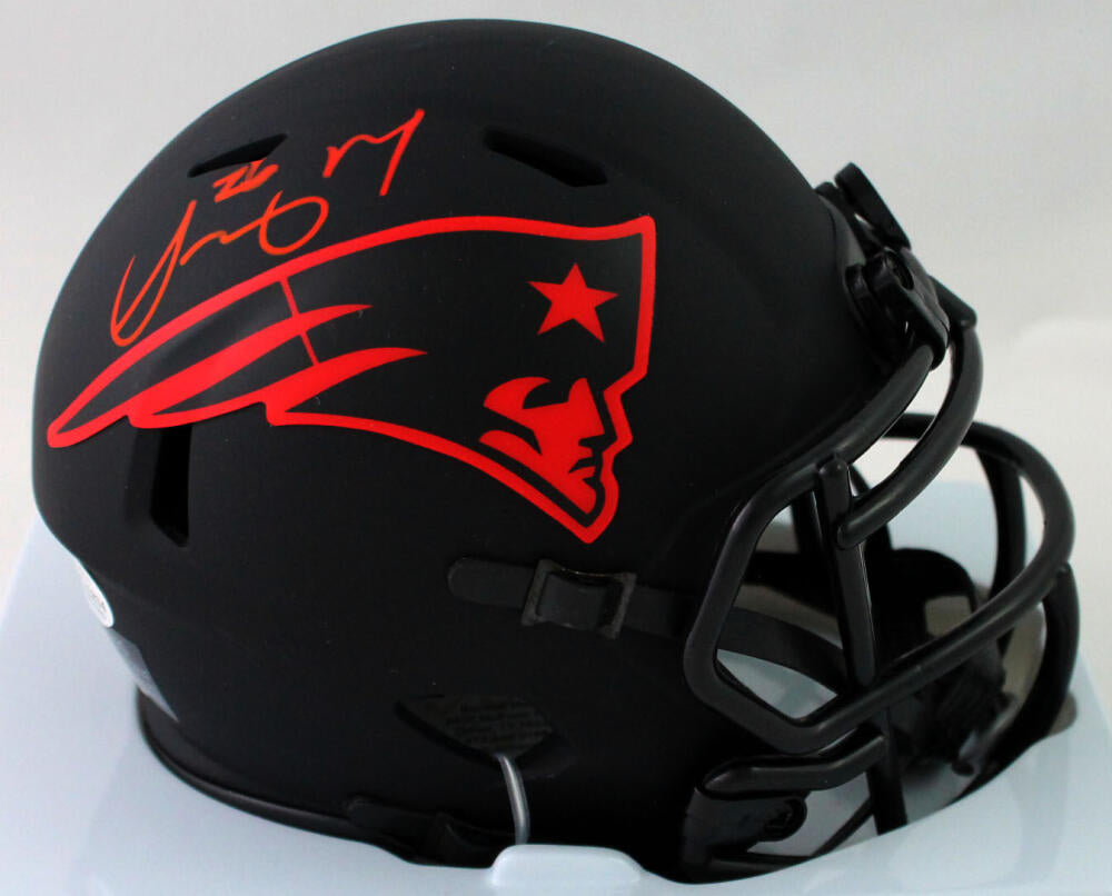 sony michel signed helmet