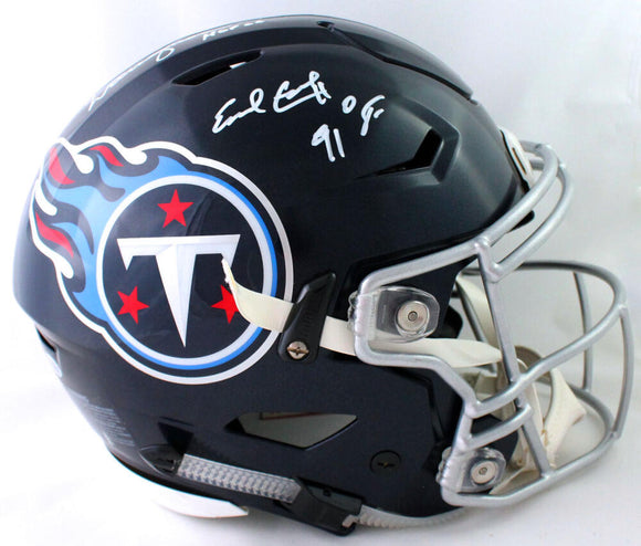 Warren Moon Earl Campbell Autographed Tennessee Titans SpeedFlex Authentic Helmet w/HOF - Beckett W Auth