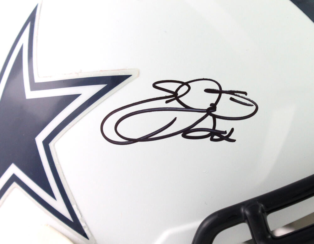 Emmitt Smith Dallas Cowboys Autographed Riddell Flat White