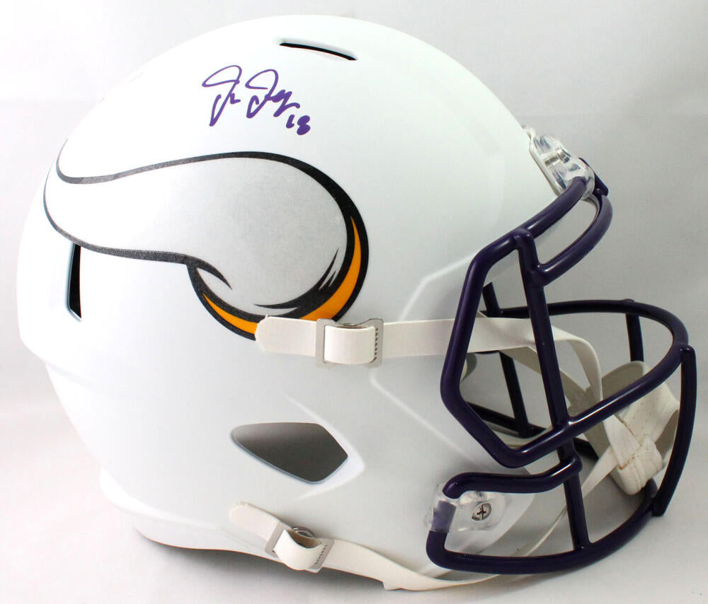 Justin Jefferson Minnesota Vikings Autographed Full Size Flat White Sp –  Fan Cave