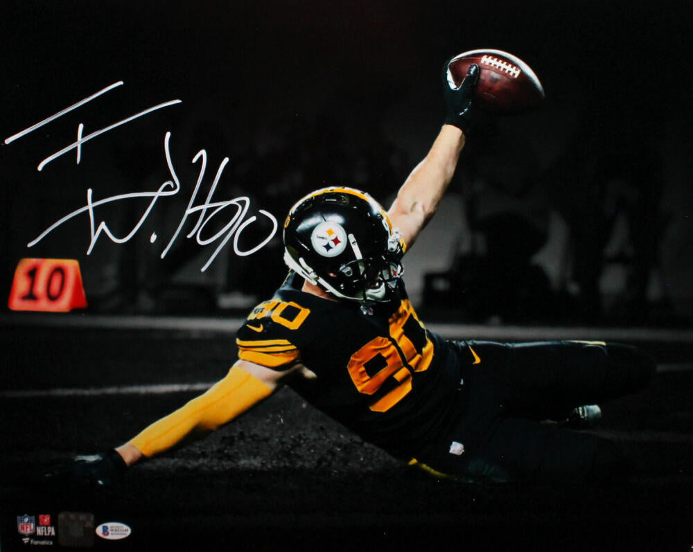 TJ Watt Autographed Pittsburgh Steelers 16x20 FP Sliding Spotlight Pho –  The Jersey Source