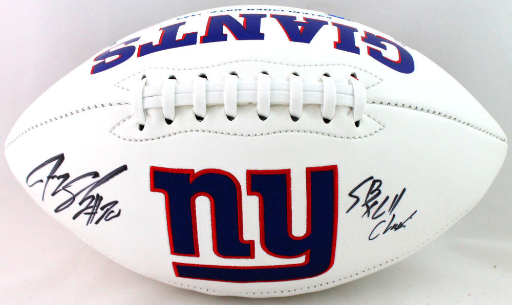 Jeremy Shockey Autographed New York Giants Logo Football w/ SB