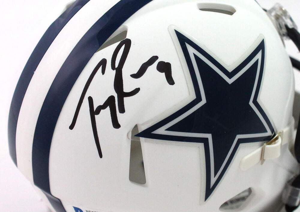 tony romo autographed helmet