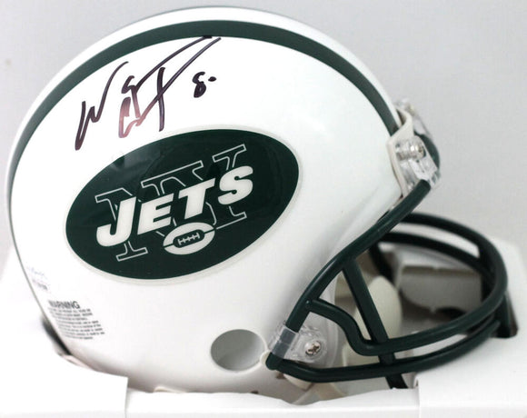 Wayne Chrebet Autographed New York Jets Mini Helmet - JSA W Auth *Black