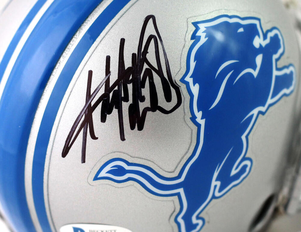 Adrian Peterson Autographed Detroit Lions Mini Helmet- Beckett W *Blac –  The Jersey Source