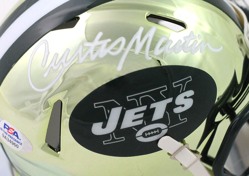 Curtis Martin New York Jets Autographed Riddell Speed Mini Helmet