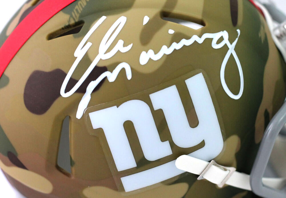 Eli Manning Autographed New York Giants Camo Speed Mini Helmet - Fanatics  Auth *White