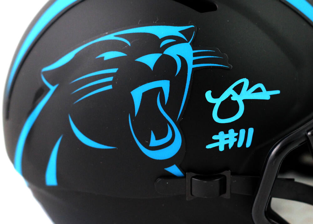 Robby Anderson Autographed Carolina Panthers Eclipse Speed Mini Helmet -  Beckett W Auth *Blue