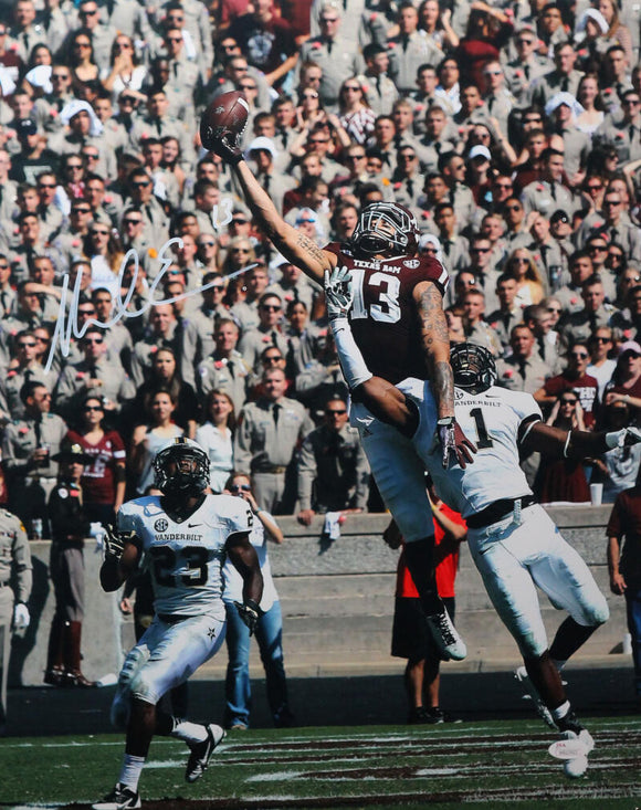 Mike Evans Autographed *White Texas A&M 16x20 Leaping Photo- JSA W Auth