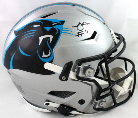 Robby Anderson Autographed Carolina Panthers F/S SpeedFlex Helmet - Beckett W Auth *Black