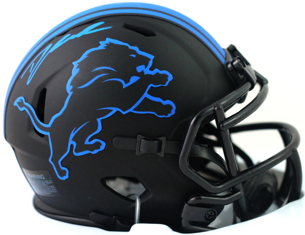 NFL Detroit Lions Chrome Mini Hover Helmet Sports Memorabilia