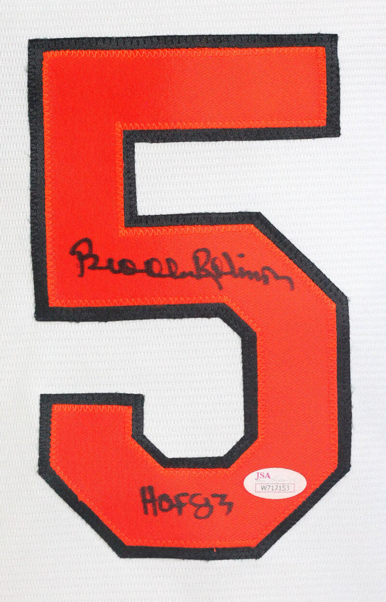 Brooks Robinson Autographed Baltimore Orioles White Jersey w/ HOF 83 - –  The Jersey Source