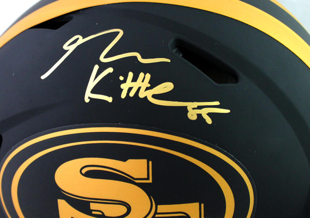 Signed George Kittle Helmet - Eclipse Replica Full Size BAS