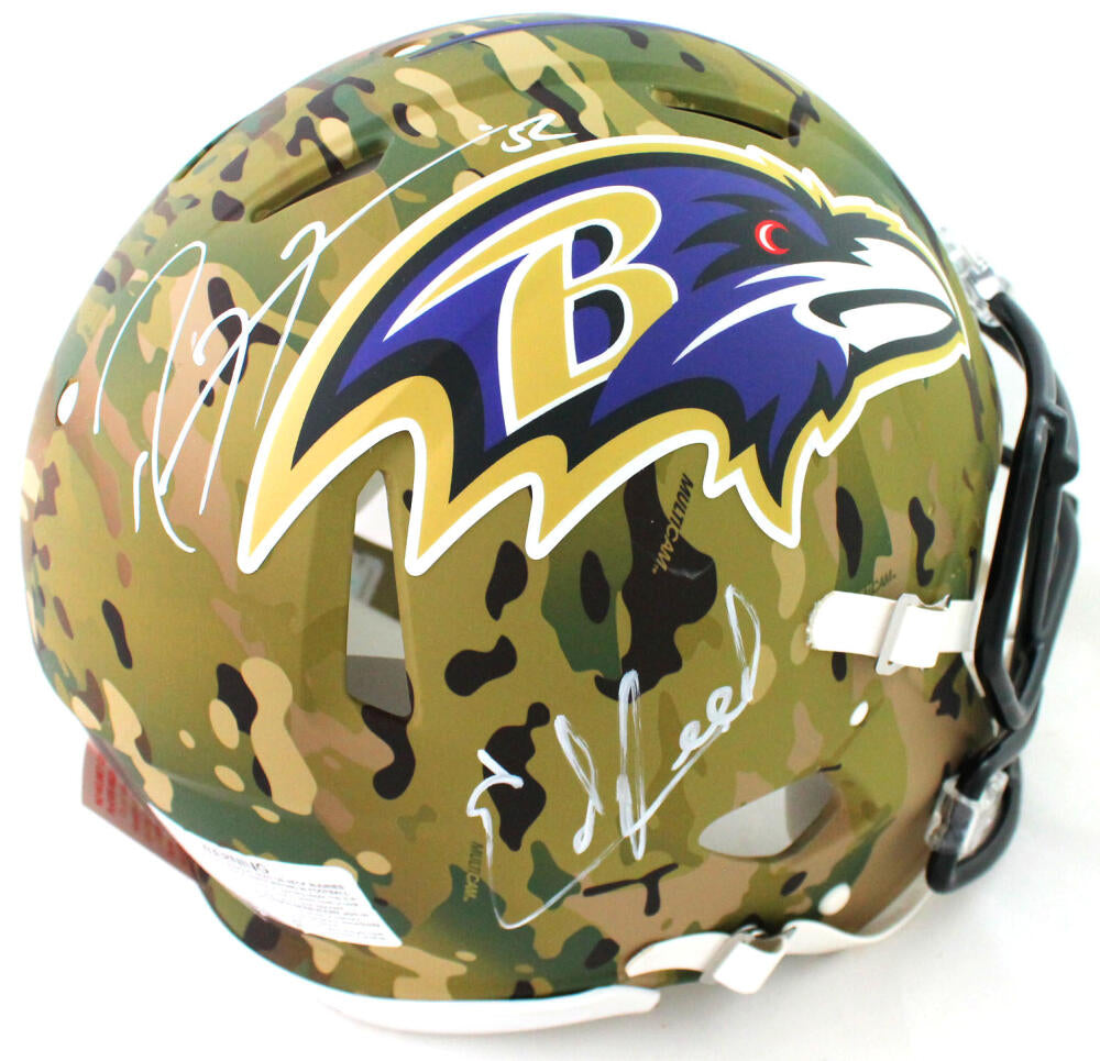 Ray Lewis Signed Baltimore Ravens Speed Authentic Camo NFL Helmet