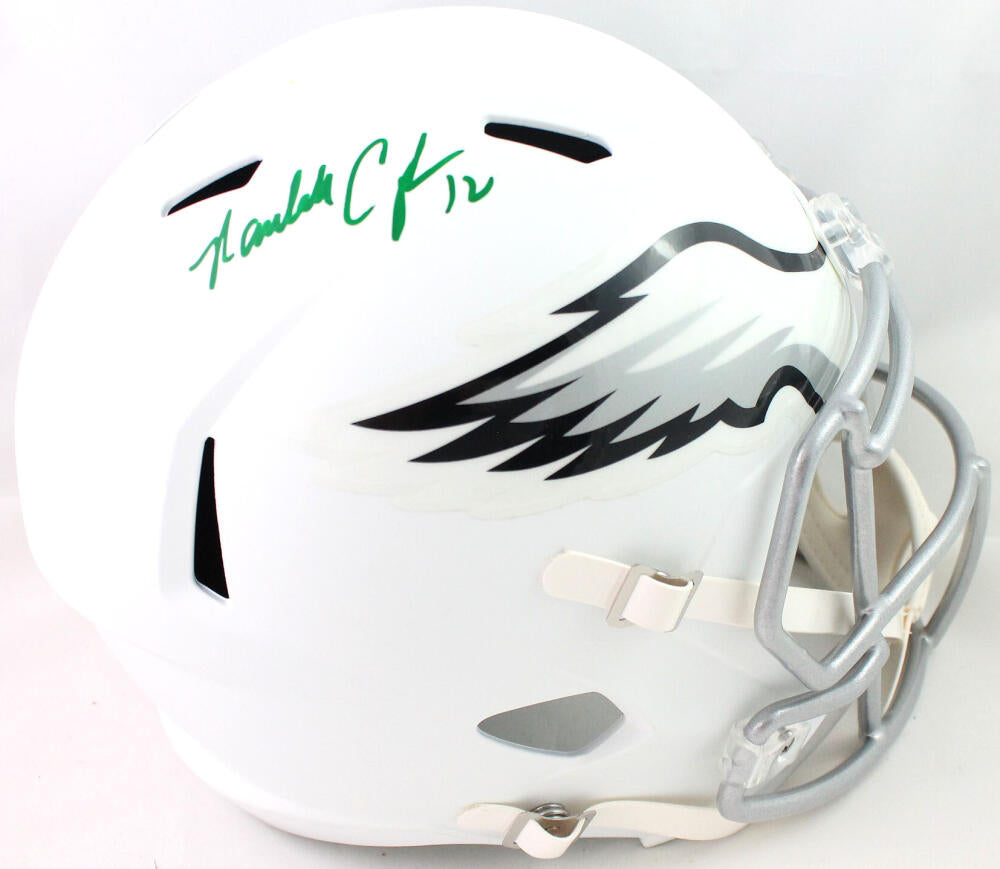 Randall Cunningham Signed Philadelphia Eagles Mini Helmet (Beckett) Pr –