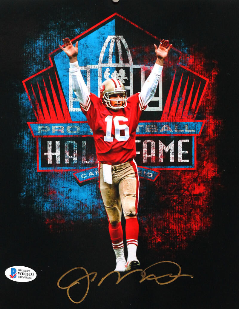 Joe Montana Autographed San Francisco 49ers 8x10 Photo Beckett Witness -  Famous Ink