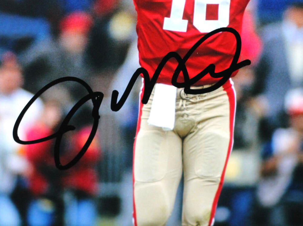 Joe Montana Autographed San Francisco 49ers 8x10 Arms Raised Red