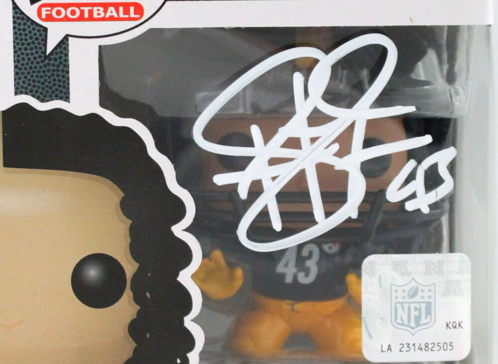 NFL Auction  NFL - Steelers Troy Polamalu Signed White Panel