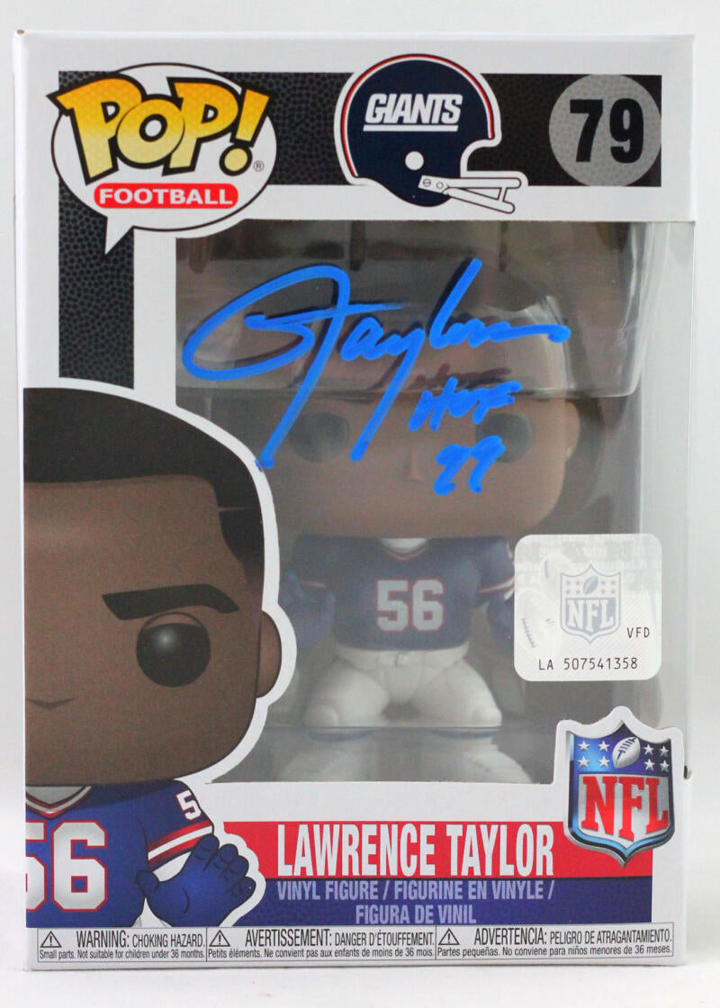 Lawrence Taylor Autographed New York Giants Funko Pop Figurine w