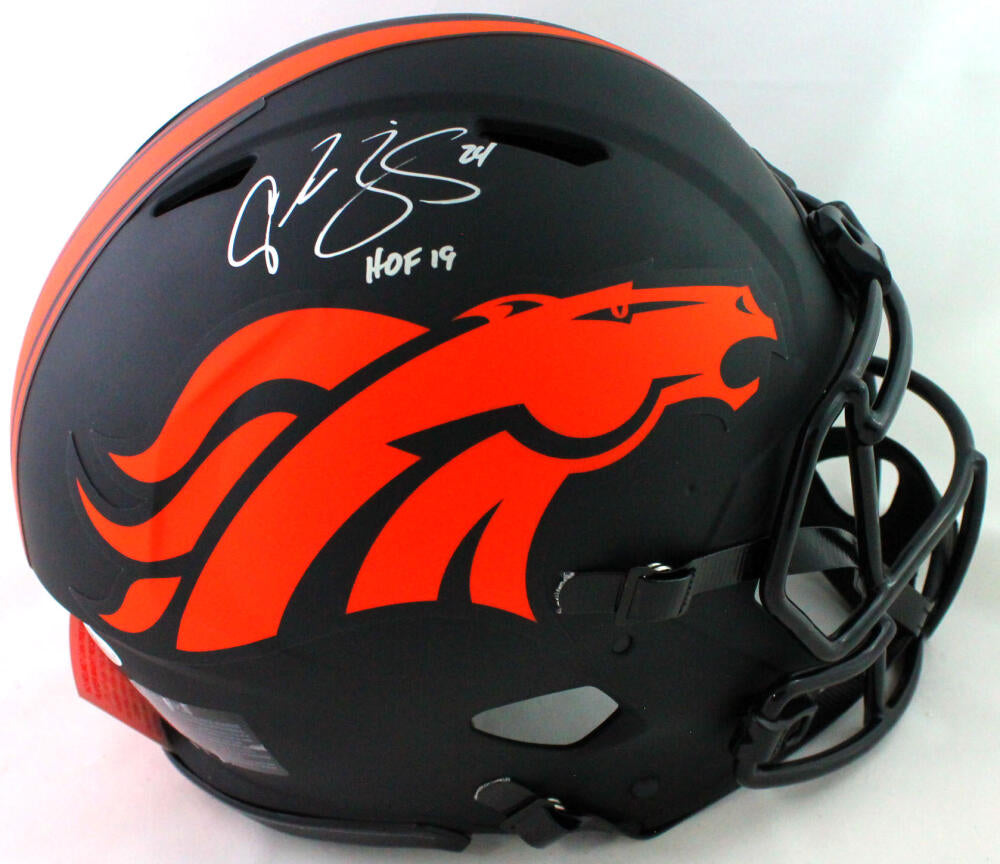 Champ Bailey Autograph Broncos Eclipse Full Size Helmet – Great Moments  Sports Cards