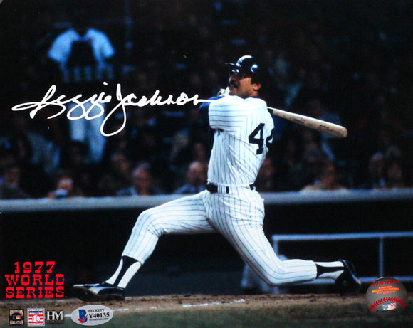 Reggie Jackson Autographed NY Yankees 8x10 HM Color Photo - Beckett Authenticated *White