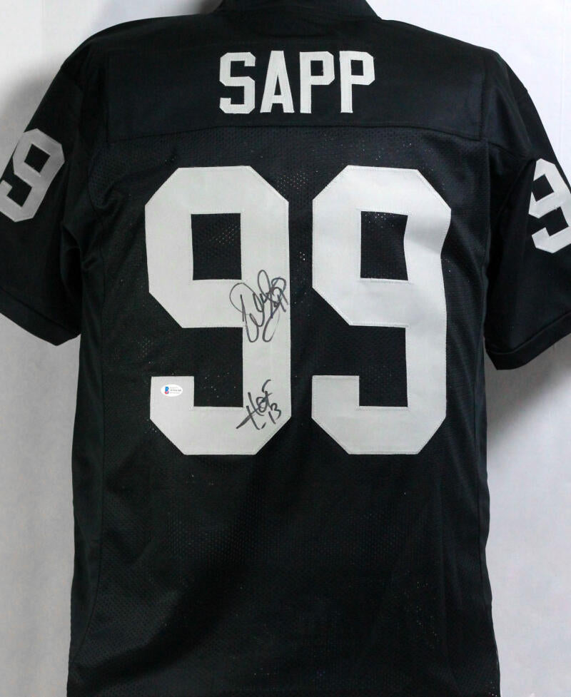 Warren Sapp Autographed Black Signed Jersey HOF- JSA Witness