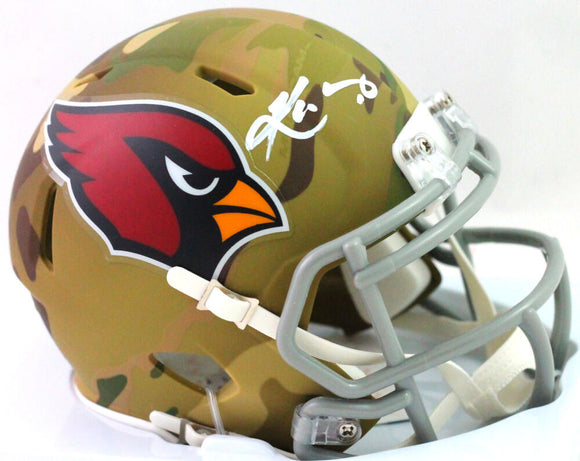 Kyler Murray Autographed Arizona Cardinals Camo Mini Helmet - Beckett Witness *White