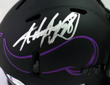 Adrian Peterson Autographed Minnesota Vikings Eclipse Mini Helmet - Beckett Witness *Silver