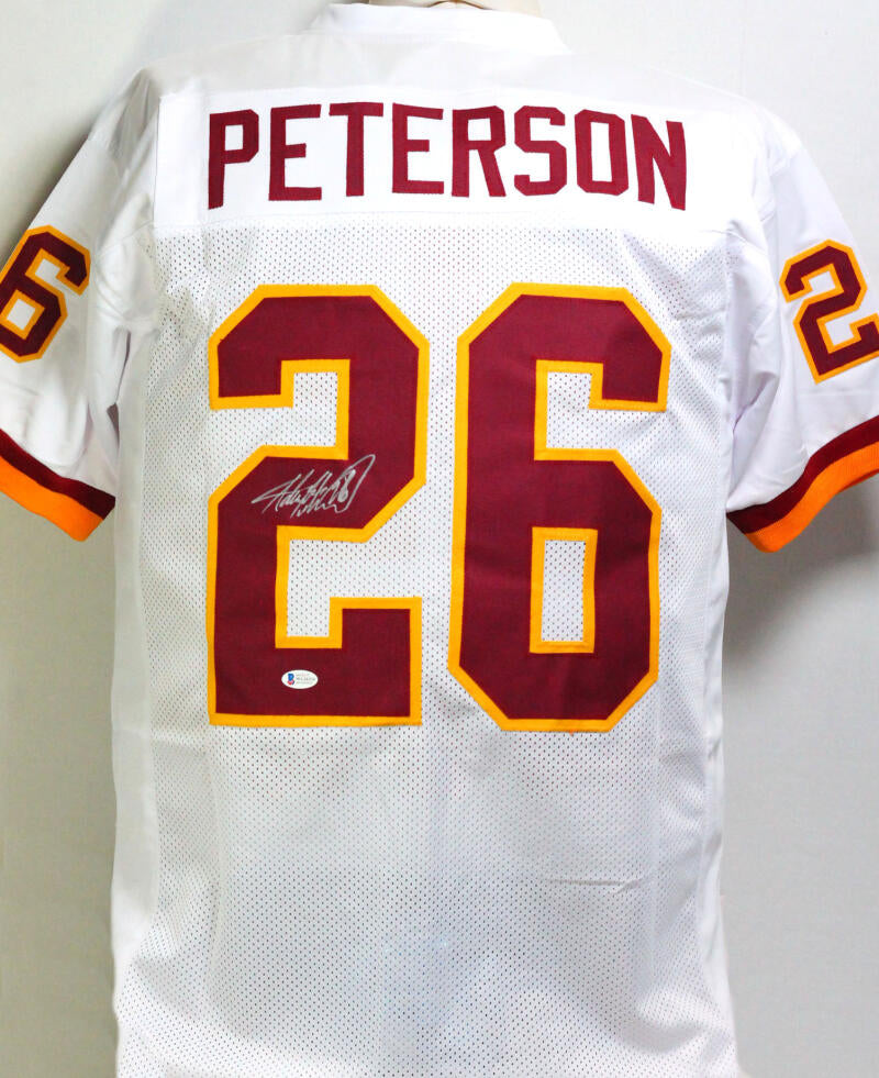The Jersey Source Adrian Peterson Autographed White Pro Style Jersey- Beckett Authentication *2