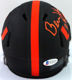 Bernie Kosar Autographed Miami Hurricanes Eclipse Mini Helmet- Beckett Witness *Orange