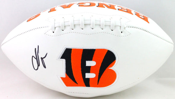 Chad Johnson Autographed Cincinnati Bengals Logo Football - Beckett Witness *Black