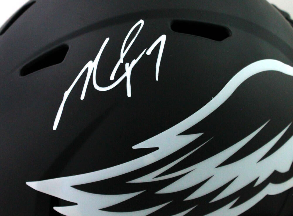 Autographed/Signed Michael Mike Vick Philadelphia Black Football