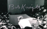 Bob Knight Autographed 8x10 Black & White Photo W/ Chair - JSA W *Silver
