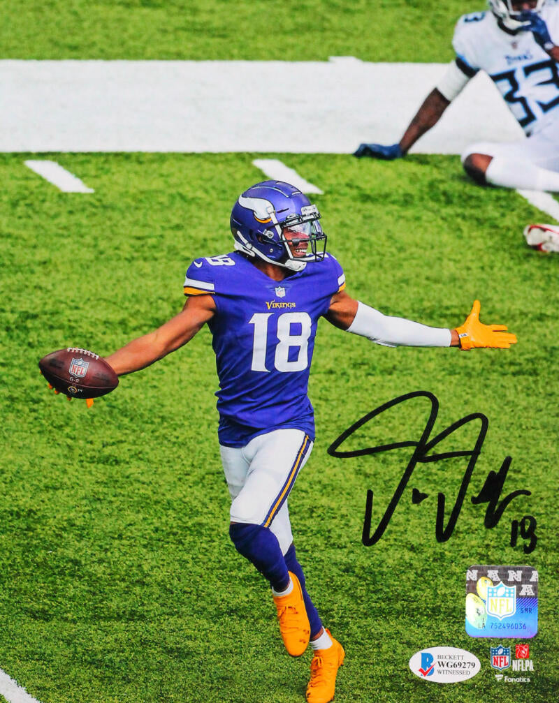 Justin Jefferson Autographed Vikings 16x20 Spotlight Photo-Beckett