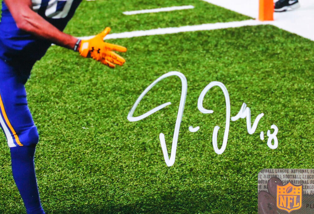 Justin Jefferson Autographed Vikings 16x20 HM ONE HAND CATCH PHOTO-BeckettW  Holo