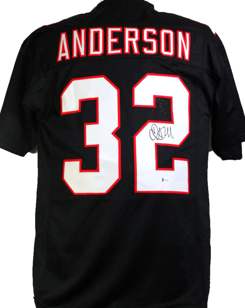Atlanta Falcons Jamal Anderson Autographed Pro Style White Jersey